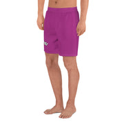 Livin' Aloha Men's Athletic Long Shorts (Red Violet)