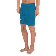 Livin' Aloha Men's Athletic Long Shorts (Cerulean Blue)