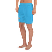 Livin' Aloha Men's Athletic Long Shorts (Deep Sky Blue)