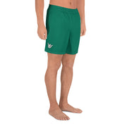 Livin' Aloha Men's Athletic Long Shorts (Tropical Rain Forest Green)