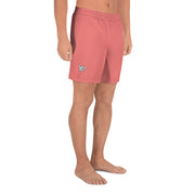Livin' Aloha Men's Athletic Long Shorts (Salmon Pink)
