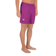 Livin' Aloha Men's Athletic Long Shorts (Red Violet)