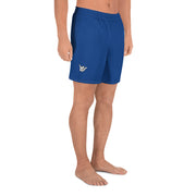 Livin' Aloha Men's Athletic Long Shorts (Dark Cerulean Blue)