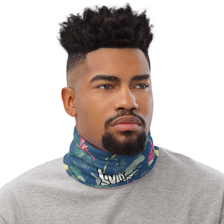 Floral Blue Neck Gaiter - Livin&