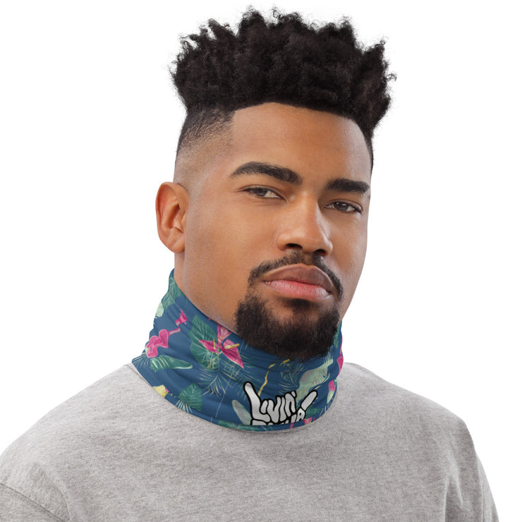 Floral Blue Neck Gaiter - Livin&