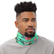 Green Floral Neck Gaiter - Livin' Aloha