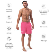 Livin' Aloha Eco-Friendly Swim Trunks (Brink Pink)