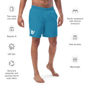 Livin' Aloha Eco-Friendly Swim Trunks (Pelorous Blue)