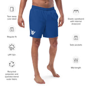 Livin' Aloha Eco-Friendly Swim Trunks (Dark Cerulean Blue)