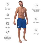 Livin' Aloha Eco-Friendly Swim Trunks (Dark Cerulean Blue)