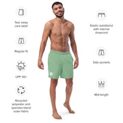 Livin' Aloha Eco-Friendly Swim Trunks (Dark Sea Green)