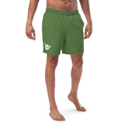 Livin' Aloha Eco-Friendly Swim Trunks (Fern Green)