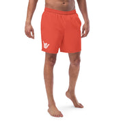 Livin' Aloha Eco-Friendly Swim Trunks (Orange Red)