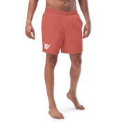 Livin' Aloha Eco-Friendly Swim Trunks (Sunglo Red)