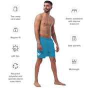 Livin' Aloha Eco-Friendly Swim Trunks (Pelorous Blue)