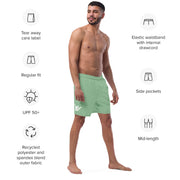 Livin' Aloha Eco-Friendly Swim Trunks (Dark Sea Green)