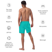 Livin' Aloha Eco-Friendly Swim Trunks (Teal)