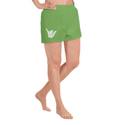 Livin' Aloha Short Shorts (Asparagus) - Livin' Aloha