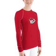 Women's Rash Guard (Crimson) - Livin' Aloha