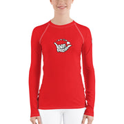 Women's Rash Guard (Red)- Livin' Aloha 