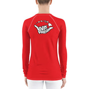 Women's Rash Guard (Red)- Livin' Aloha 