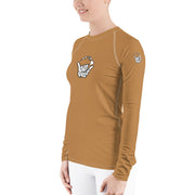 Womens Rash Guard (Driftwood) - Livin' Aloha