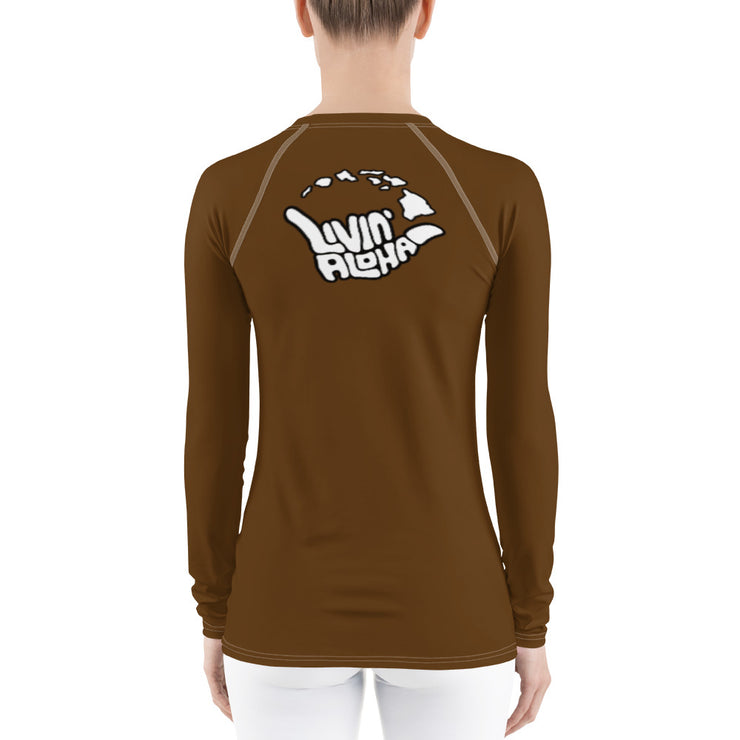 Womens Rash Guard (Pickled Bean) - Livin&