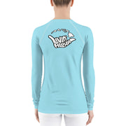 Womens Rash Guard (Morning Glory) - Livin' Aloha