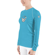 Womens Rash Guard (Pelorous) - Livin' Aloha
