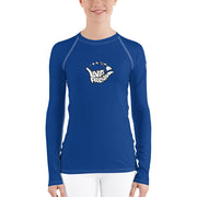 Womens Rash Guard (Blue) - Livin' Aloha