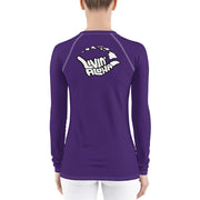 Womens Rash Guard (Purple) - Livin' Aloha