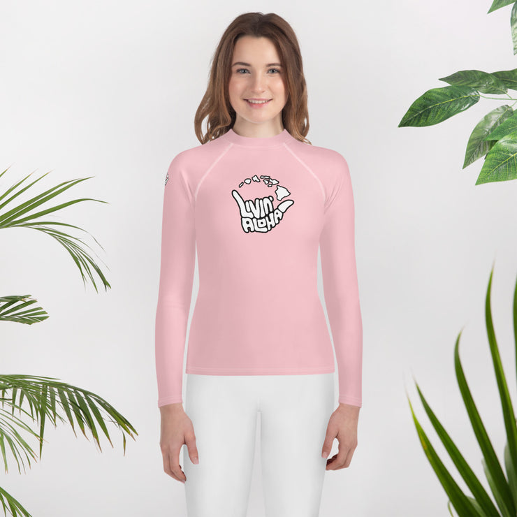 Youth Rash Guard (Azalea) - Printful