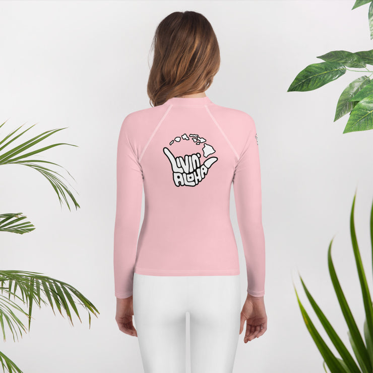 Youth Rash Guard (Azalea) - Printful