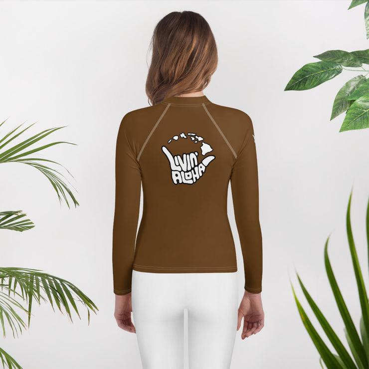 Youth Rash Guard (Pickled Bean) - Printful