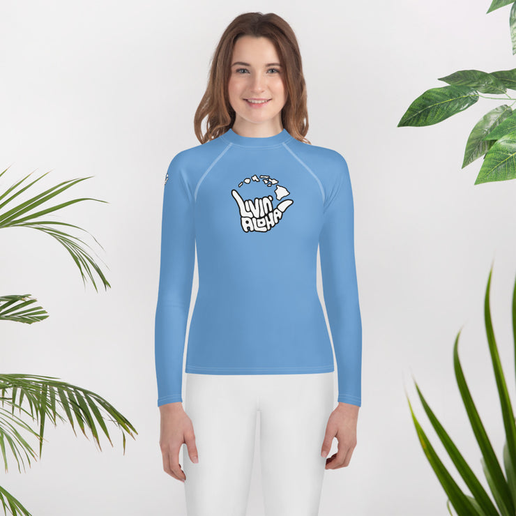 Youth Rash Guard (Polo Blue) - Printful