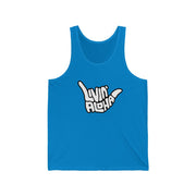 Livin' Aloha Classic Jersey Tank (Neon Blue) - Livin' Aloha