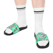 Livin' Aloha Men's Slide Sandals (Teal Pineapple)
