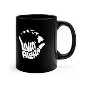 Black mug 11oz - Livin' Aloha