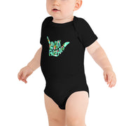 Livin' Aloha Black Baby Onsie (with Pineapple Shaka)
