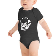 Livin' Aloha Dark Grey Heather Baby Onesie (Islands Shaka)