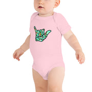Livin' Aloha Pink Baby Onsie (with Pineapple Shaka)