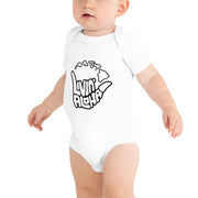 Livin' Aloha White Baby Onesie (Islands Shaka)