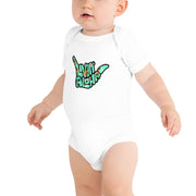 Livin' Aloha White Baby Onsie (with Pineapple Shaka)
