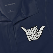 Livin' Aloha Ladies Athletic True Navy Polo Shirt