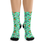 Livin' Aloha Tropical Socks (Teal Pineapple)