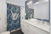Livin' Aloha Shower Curtains (Parrot Ukulele)