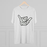 Livin' Aloha Pure Shaka Tri-Blend Heather White - Livin' Aloha