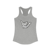Livin' Aloha Women's Classic Racerback Heather Grey Tank - Livin' Aloha