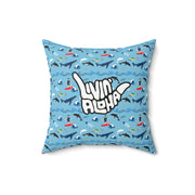 Livin' Aloha Square Pillow (Surf's Up)