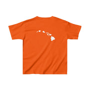 Livin' Aloha Everyday Orange Shirt w/ Islands on Back (Kids) - Livin' Aloha
